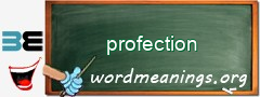 WordMeaning blackboard for profection